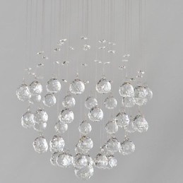 Traditionel klassisk krystal krom metal flush Mount