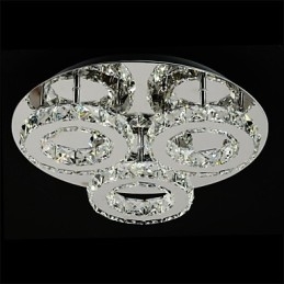 Moderne moderne Chrome Metal Flush Mount
