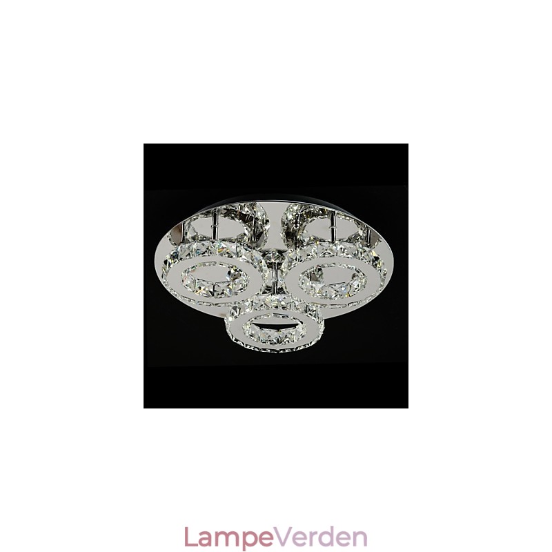 Moderne moderne Chrome Metal Flush Mount