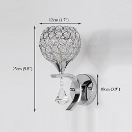Max Crystal Moderne moderne galvaniseret funktion til Crystal Ambient Light Wall Sconces Wall Light