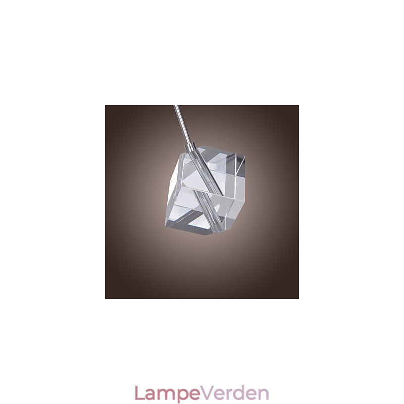 Moderne moderne ø-krystal krom pendel