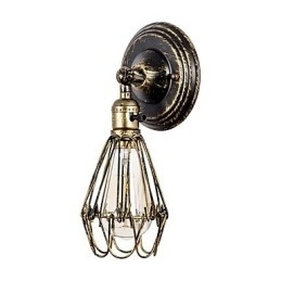 Væglamper Vintage Indendørs Vinkel Justerbar Metal Væglampe Retro Wire Cage Væglampe