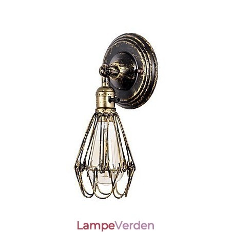 Væglamper Vintage Indendørs Vinkel Justerbar Metal Væglampe Retro Wire Cage Væglampe Væglamper Vintage Indendørs Vinkel Justerbar Metal Væglampe Retro Wire Cage Væglampe