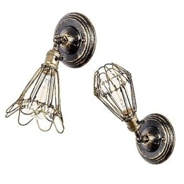 Væglamper Vintage Indendørs Vinkel Justerbar Metal Væglampe Retro Wire Cage Væglampe