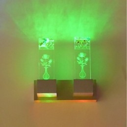 Multi Color Nyhedsfunktion til Mini Style Ambient Light Wall Sconces Væglampe Rose Light