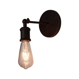 Væglampe Væglamper Vægjern Væglampe Stum Sort Lyssværd Lampe På Væg