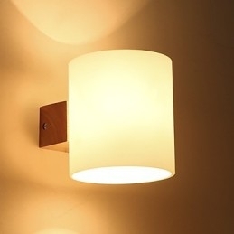 Nyhed Country Feature for Mini Style Øjenbeskyttelse Downlight Væglamper Væglampe Log Træ Soveværelse Sengelampe