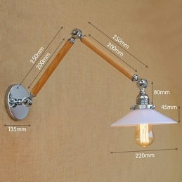 Rustik Lodge Country Krom Funktion til Svingarm Ambient Light Svingarm