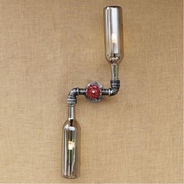 Rustik Lodge Messing Feature til Ambient Light Wall Sconces Wall Light Blue Smoke Grey