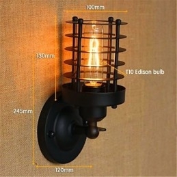 Rustik Lodge Country Antik Messing Funktion til Ambient Light Wall Sconces Wall Light