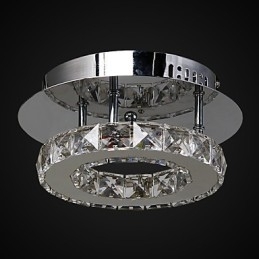 Moderne moderne krystal krom metal flush Mount