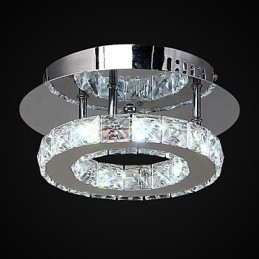 Moderne moderne krystal krom metal flush Mount