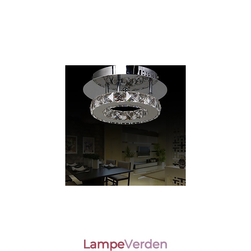 Moderne moderne krystal krom metal flush Mount