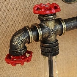 Vandflaske Væglampe Væg Lysegrå