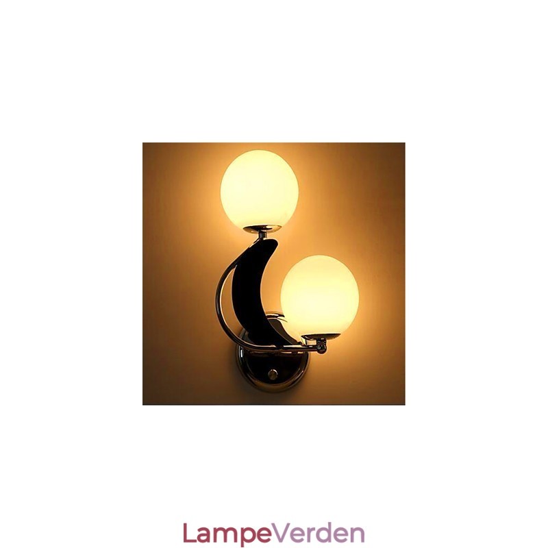 Moderne moderne sølvfunktion til væglamper til omgivende lys