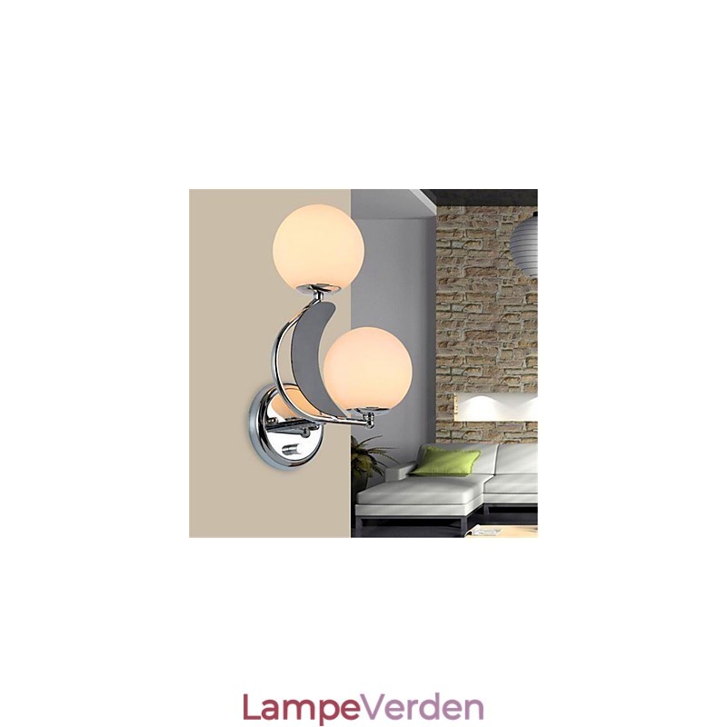 Moderne moderne sølvfunktion til væglamper til omgivende lys