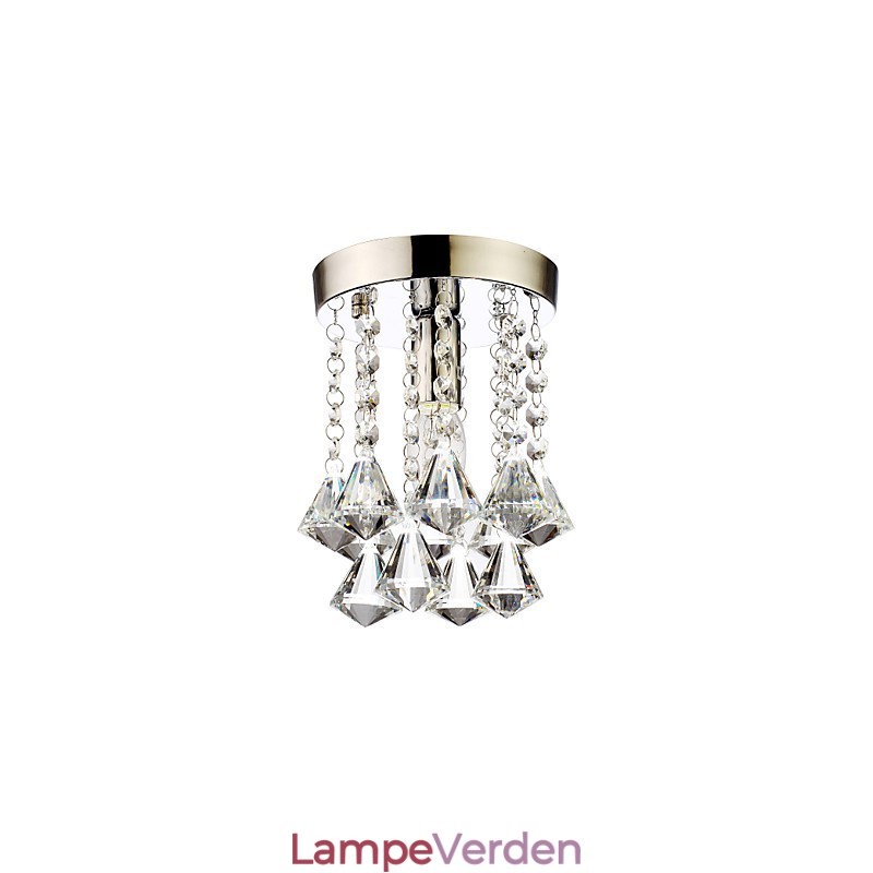Moderne Moderne Traditionel Klassisk Country Crystal Mini Style Chrome Crystal Flush Mount