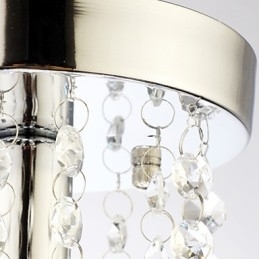 Moderne Moderne Traditionel Klassisk Country Crystal Mini Style Chrome Crystal Flush Mount