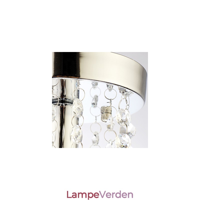 Moderne Moderne Traditionel Klassisk Country Crystal Mini Style Chrome Crystal Flush Mount