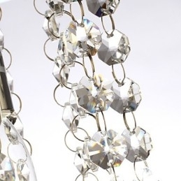 Moderne Moderne Traditionel Klassisk Country Crystal Mini Style Chrome Crystal Flush Mount
