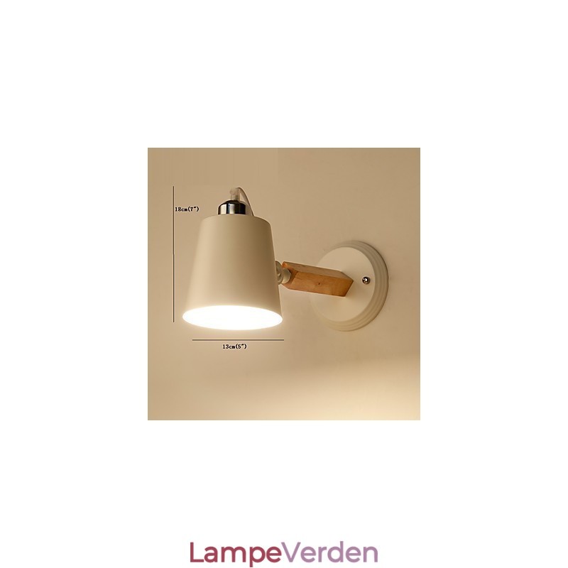 Vintage træ Art Deco Metal Metal Rustik Væglampe Stue Spisestue Gang Væglampe Sort Hvid Valgfri