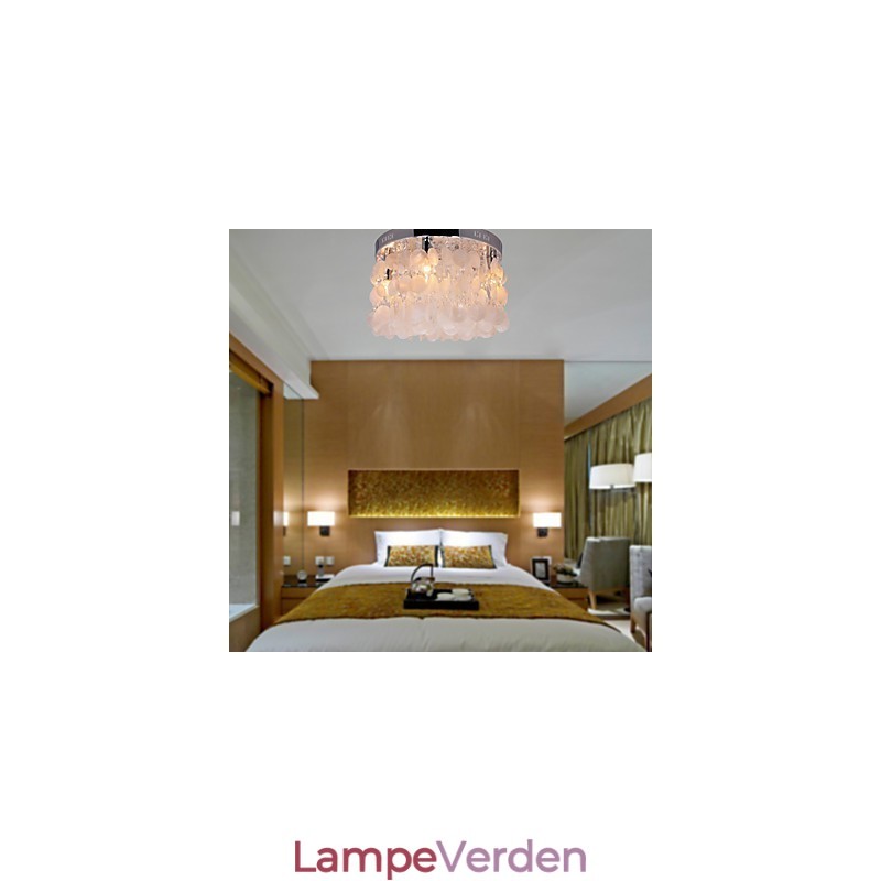 Moderne moderne krystal Mini-stil Chrome Flush Mount