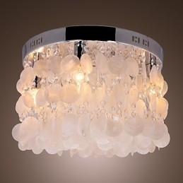 Moderne moderne krystal Mini-stil Chrome Flush Mount