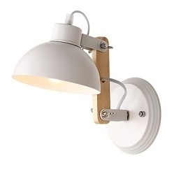 Vintage træ Art Deco Metal Metal Rustik Væglampe Stue Spisestue Gang Væglampe Sort Hvid Valgfri