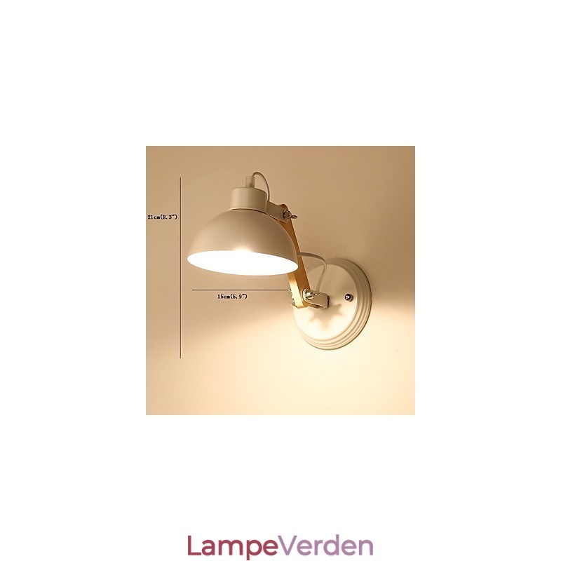 Vintage træ Art Deco Metal Metal Rustik Væglampe Stue Spisestue Gang Væglampe Sort Hvid Valgfri