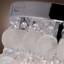 Moderne moderne krystal Mini-stil Chrome Flush Mount