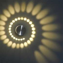 Moderne lys aluminium Flush Mount væglampe integreret
