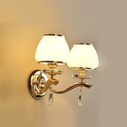Moderne moderne galvaniseret funktion til Crystal Ambient Light Wall Sconces Wall Light