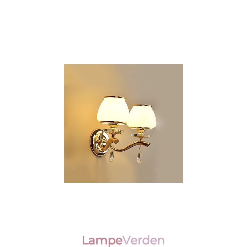 Moderne moderne galvaniseret funktion til Crystal Ambient Light Wall Sconces Wall Light