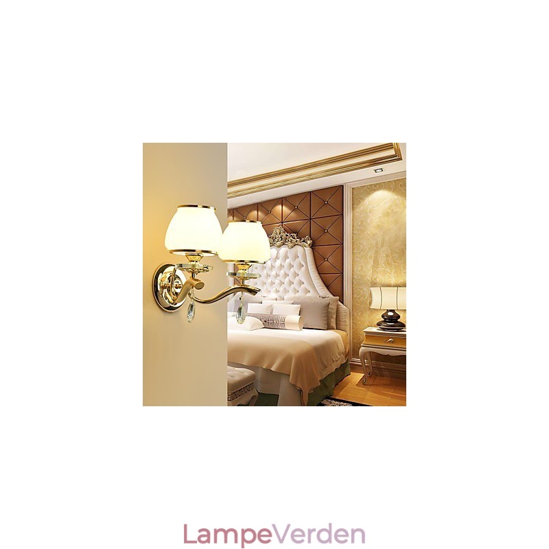 Moderne moderne galvaniseret funktion til Crystal Ambient Light Wall Sconces Wall Light