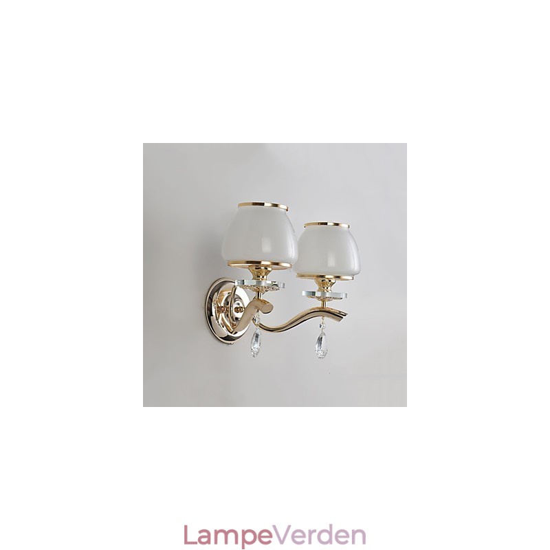 Moderne moderne galvaniseret funktion til Crystal Ambient Light Wall Sconces Wall Light