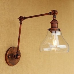 Country Retro galvaniseret funktion til Mini Style Øjenbeskyttelse Ambient Light Swing Arm LightsWall
