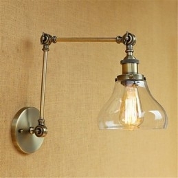 Country Retro galvaniseret funktion til Mini Style Øjenbeskyttelse Ambient Light Swing Arm LightsWall