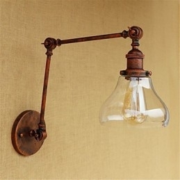 Country Retro galvaniseret funktion til Mini Style Øjenbeskyttelse Ambient Light Swing Arm LightsWall