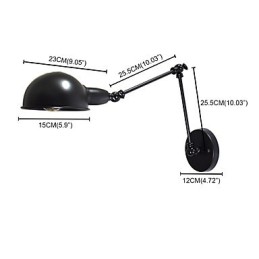 Buzz Foldbar Vægjern Væglampe Dumb Sort Lyssværd Lampe På Væg Europæisk stil Amerikansk stil