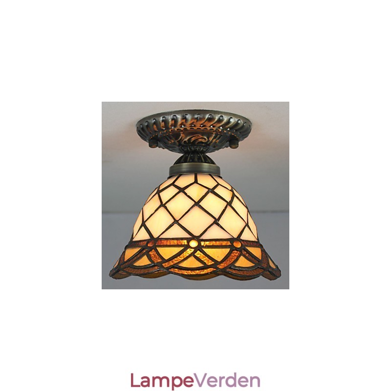 European Rural Creative Arts Farvet glas Absorber Dome Lamp Light