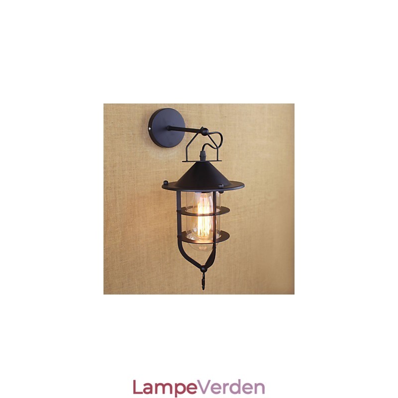 Country Retro Painting Feature til Mini Style Øjenbeskyttelse Ambient Light Wall Sconces