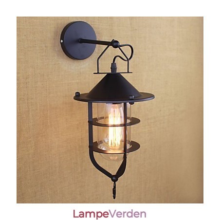Country Retro Painting Feature til Mini Style Øjenbeskyttelse Ambient Light Wall Sconces