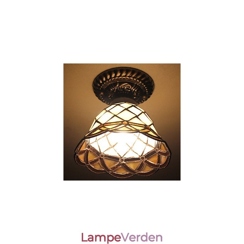 European Rural Creative Arts Farvet glas Absorber Dome Lamp Light