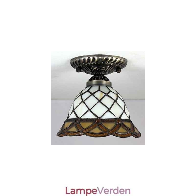 European Rural Creative Arts Farvet glas Absorber Dome Lamp Light
