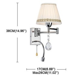 Modern Contemporary Rustic Lodge Modern Contemporary Country Chrome Feature for Crystal Swing Arm Wall Lamp