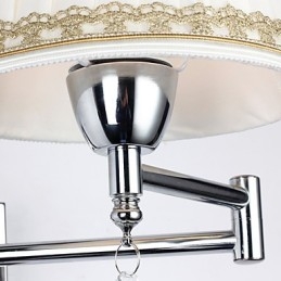 Modern Contemporary Rustic Lodge Modern Contemporary Country Chrome Feature for Crystal Swing Arm Wall Lamp