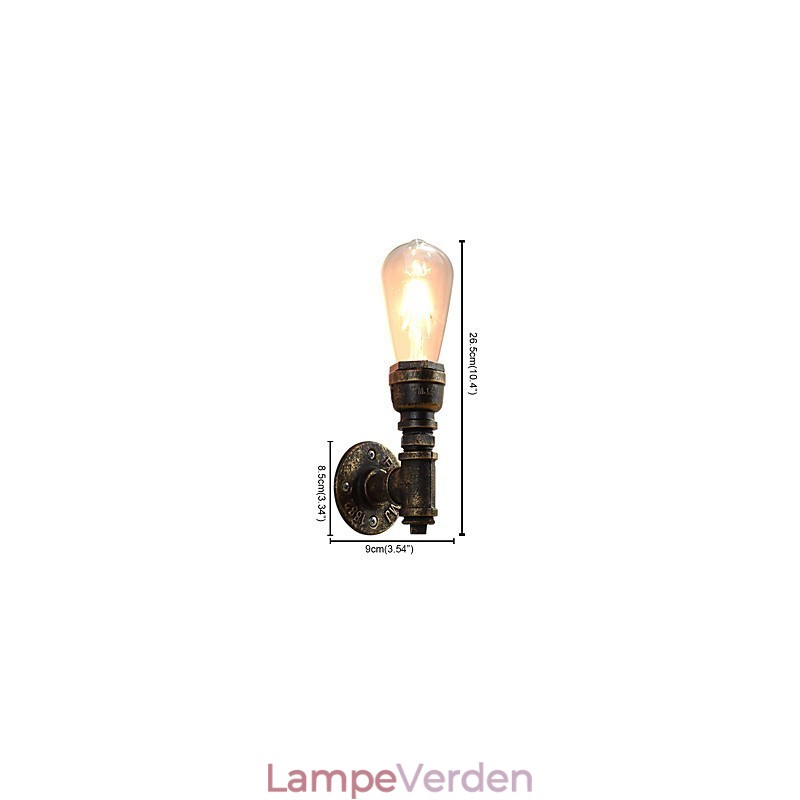 Væglampe Væglamper Vægjern Væglampe Stum Sort Lyssværd Lampe På Væg