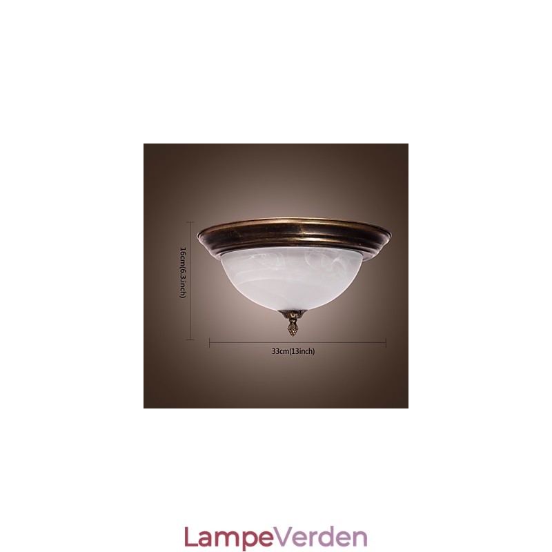 Antik inspireret Flush Mount med 2 lys