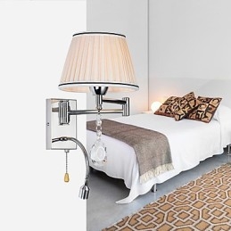 Væglampe Modern Contemporary Rustic Lodge Modern Contemporary Country Chrome Feature for Crystal Swing Arm