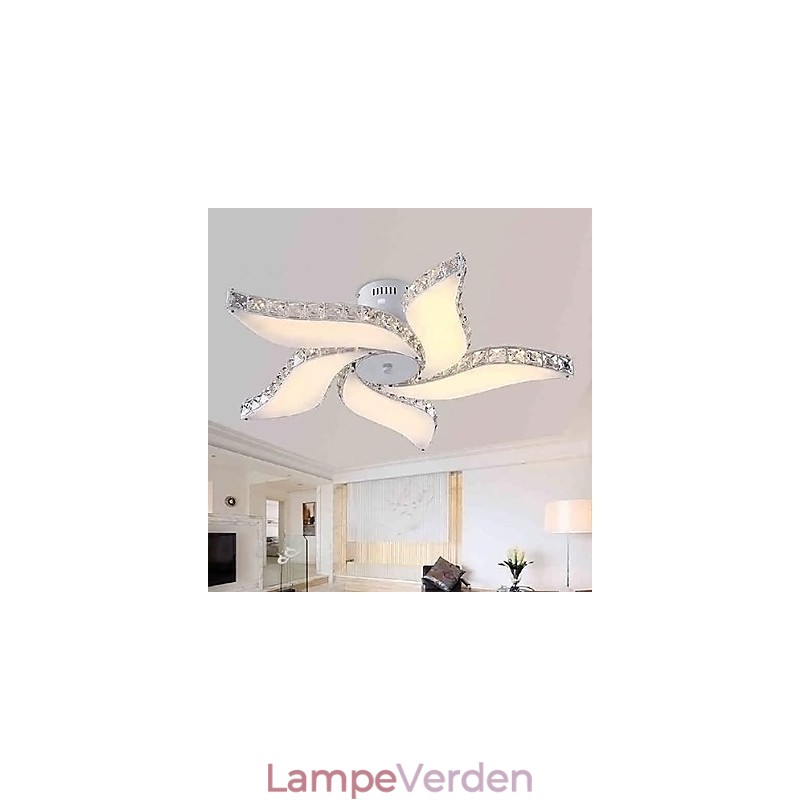 Moderne moderne Crystal Metal Flush Mount